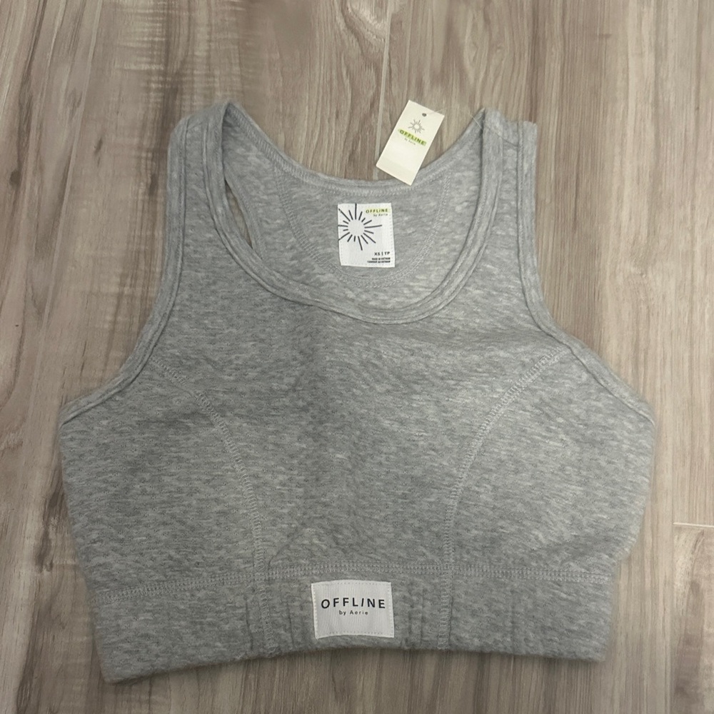 NWT Gray OFFLINE by Aerie Sports Bra